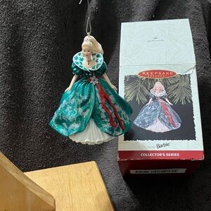 Hallmark Barbie Holiday Ornament - Teal and White